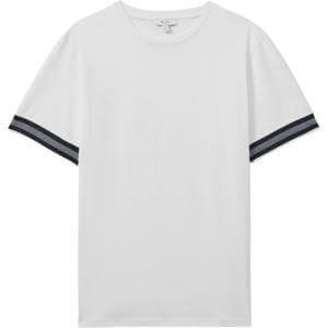 REISS DUNE Mercerised Cotton Striped Short Sleeve T Shirt